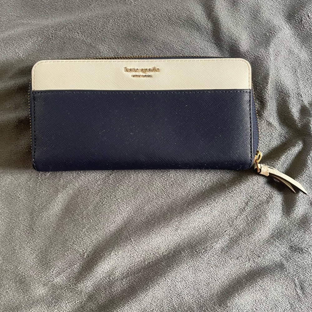 Kate Spade Blue and White Wallet